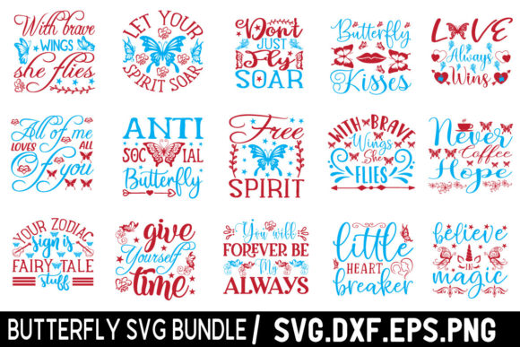 Butterfly Svg Bundle for Graphics and Crafts