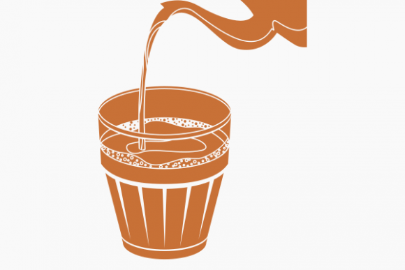 Flat Monochrome Pouring Masala Chai Graphics & Illustrations