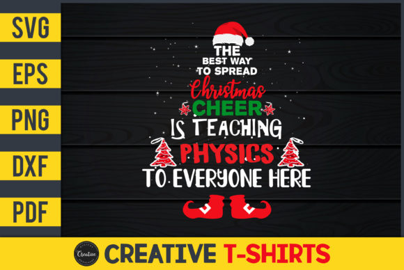 Physics Teacher Christmas Elf Graphics & Print Templates