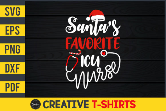 Santa's Favorite ICU Nurse: Graphics & Print Templates