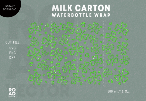 Shamrock Seamless Pattern Wrap: Graphics & Print Templates