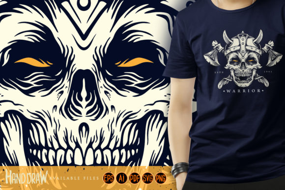 Skull Viking Warrior Graphics and Illustrations