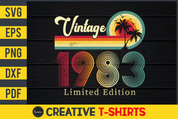 Vintage 1983 Limited Edition: Graphics & Print Templates