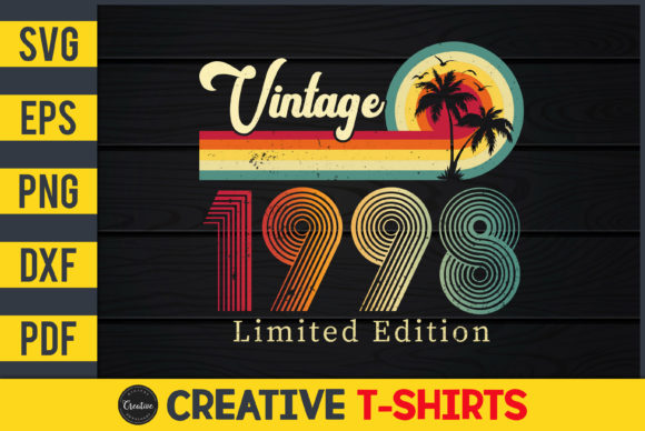 Vintage 1998 Limited Edition Graphics & Print Templates